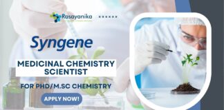 Syngene M.Sc/PhD Chemistry job