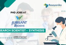 Jubilant Biosys PhD jobs