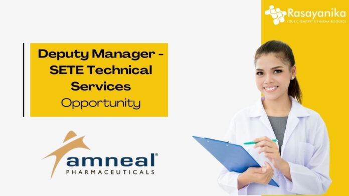 Deputy Manager - SETE Technical Services Opportunity