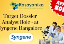 Target Dossier Analyst Role - at Syngene