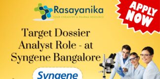 Target Dossier Analyst Role - at Syngene