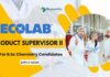 Ecolab Production Supervisor Job for B.Sc Chemistry candaidates!
