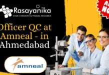 Officer QC at Amneal - in Ahmedabad