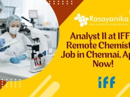 Analyst II at IFF - Remote Chemistry Job in Chennai
