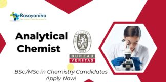 Pharmaceutical Job at Bureau Veritas, Analytical Chemist Job Role- BSc./MSc in Chemistry Candidates Apply Now! 