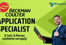 Application Specialist - Beckman Coulter, B.Tech, B.Pharma candidates can apply!