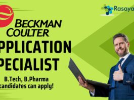 Application Specialist - Beckman Coulter, B.Tech, B.Pharma candidates can apply!