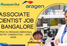 Aragen is Hiring Associate Scientist – Discovery Solutions (Bangalore) (1)