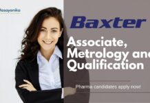 Associate, Metrology and Qualification at Baxter, Pharma candidates apply now!