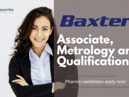 Associate, Metrology and Qualification at Baxter, Pharma candidates apply now!