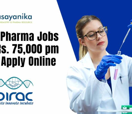BIRAC Pharma Vacancies With Rs. 75,000 pm Pay