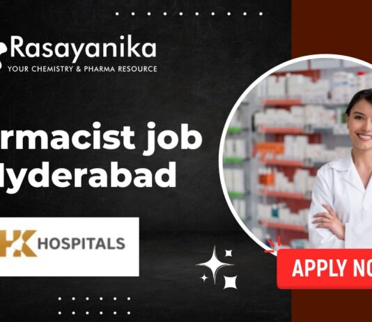 Pharmacist job in Hyderabad - at HK HOSPITALS