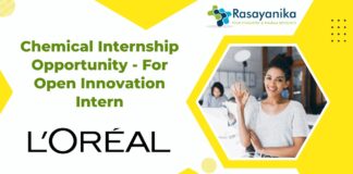 Chemical Internship Opportunity - For Open Innovation Intern