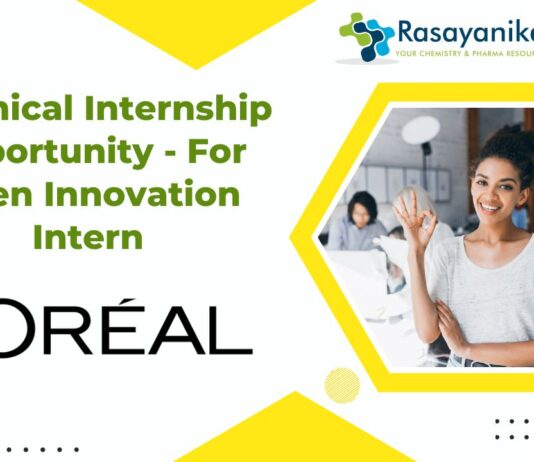 Chemical Internship Opportunity - For Open Innovation Intern