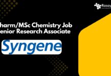MPharm/MSc Chemistry Job - Senior Research Associate