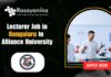 Lecturer Job in Bengaluru in Alliance University