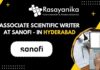 Associate Scientific Writer at Sanofi - in Hyderabad