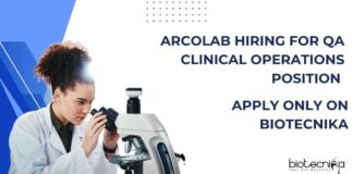 Arcolab QA Clinical Operations Position