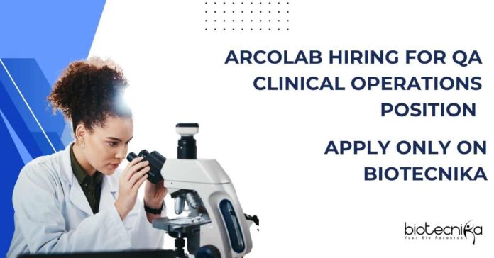 Arcolab QA Clinical Operations Position