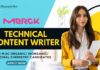 Merck Technical Content Writer Job for M.Sc Chemistry - Apply!