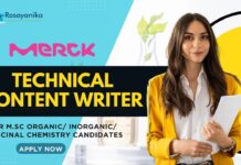 Merck Technical Content Writer Job for M.Sc Chemistry - Apply!