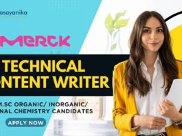 Merck Technical Content Writer Job for M.Sc Chemistry - Apply!