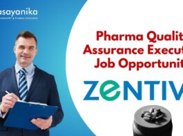 Pharma Quality Assurance Executive Job Opportunity