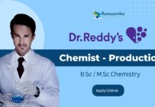 Dr. Reddy’s Chemist Job