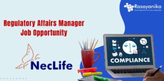 Regulatory Affairs Manager Job Opportunity