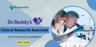 Dr. Reddy’s Clinical Research Associate Job for M.Pharm - Apply!