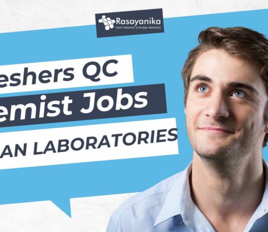 Freshers QC Chemist Jobs at Milan Laboratories