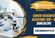 Senior Research Assistant Job - in Bangalore