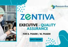 Zentiva Pharma QA Job as a Executive Quality Assurance - Apply!