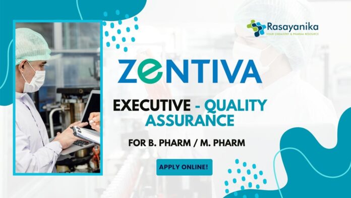 Zentiva Pharma QA Job as a Executive Quality Assurance - Apply!