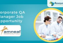 Corporate QA Manager at Amneal
