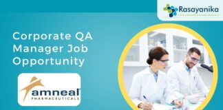 Corporate QA Manager at Amneal