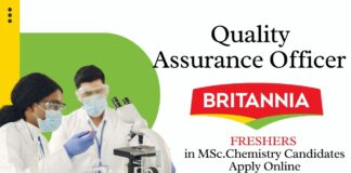 Freshers Chemistry QA Jobs at Britannia – Apply Online
