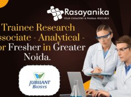 Freshers Trainee Jobs at Jubilant Biosys - Analytical Chemistry Apply