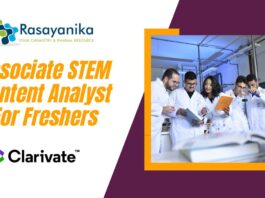 Associate STEM Content Analyst Freshers