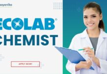 Chemist at Ecolab, Candidates with a Bachelor's degree in Chemistry can apply!