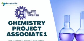 Chemistry Project Associate 1 CSIR-NCL, MSc AnalyticalPhysical Chemistry candidates can apply!