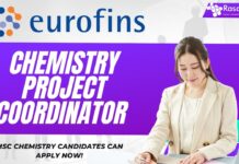Chemistry Project Coordinator - Eurofins, MSc Chemistry candidates can apply now!