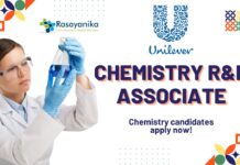 Chemistry R&D Associate at Unilever - Chemistry candidates apply now! (1)