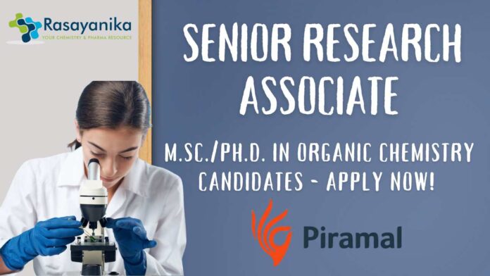 Chemistry Role at Piramal Group M.Sc.Ph.D. in Organic Chem