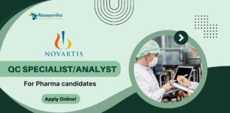 Novartis QC Specialist Job for Pharma candidates - Apply Online!