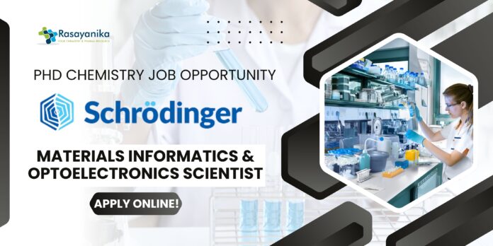 PhD Chemistry Scientist Job at Schrödinger - Apply Online!