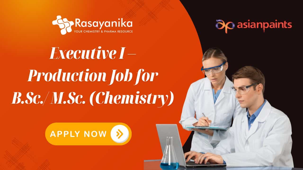 Asian Paints Chemistry Jobs - Apply For Production Executive Role