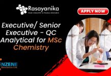 Executive/ Senior Executive - QC Analytical