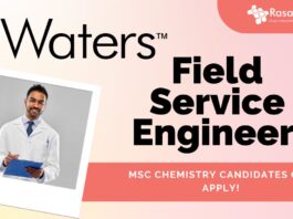 Field Service Engineer at Waters Corporation - Temp, MSc Chemistry candidates can apply!