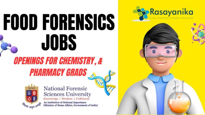 Food Forensics Jobs at National Forensic Sciences University 2025!